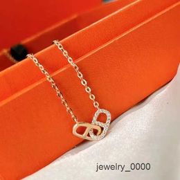 Merk Hoefijzer Designer Hanger Kettingen voor Vrouwen Goud Shining Bling Crystal Diamond Link Chain Choker Letters Ketting Sieraden Gift NWUR