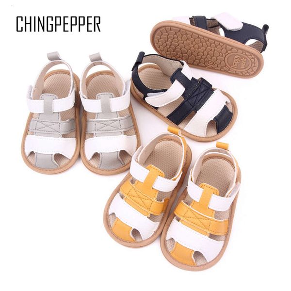 Sandalias para niños de marca zapatillas de verano para niños recién nacidos bebes pisos de goma suave calzado para el año de bebé regalos de cumpleaños l