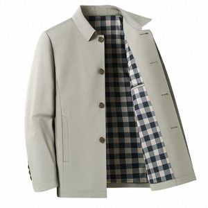 Veste de marque Printemps Automne Nouveau manteau pour hommes Harajuku Fi Casual Vestes à poitrine unique Vêtements pour hommes d'âge moyen Vêtements de bureau W2Na #