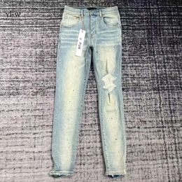 Marque Jeans vêtements t-shirts vieux cravate colorant endommagé pulvérisation directe aigle manches courtes hauts pantalons à fleurs hawaïennes 8581