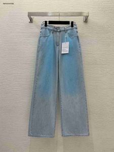 Brand Jeans Women Jean Designer Pants Fashion Gradient Shading Denims Pants vrouw broek Hoge taille en brede poot jeans 02 april 02