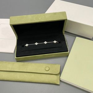 Merk klaver armband vrouwen bedel armband mode mini diamant armband 18k gouden armband paar roestvrijstalen diamant sieraden
