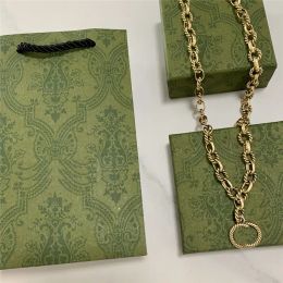 Marque bijoux lettre chaîne colliers lettres imbriquées pendentif collier concepteur quotidien polyvalent pendentifs bijoux