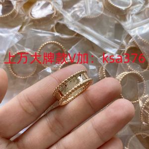 Brand Jewelry Original Van Signature Ring V Gold plaqué Mijin Femelle 18K Lucky Grass Kaleidoscope Ball