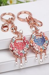 Merk sleutelhangers 18K Rose Gold PLATED Lucky Lock Symboliseert Health Keyring vriendin Huidige houder luxe sleutelhanger Lover Gifts2982685