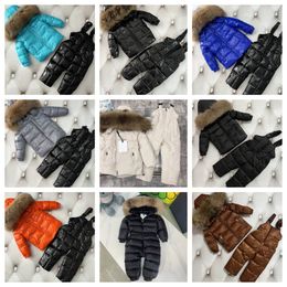 Marca Kids Down Set Coat Ropa de bebé Abrigos Diseñador Down Coat Chaqueta con capucha Grueso Cálido Outwear Girl Boy Girls diseñadores Prendas de abrigo 90% Chaquetas de pato blanco desmontables