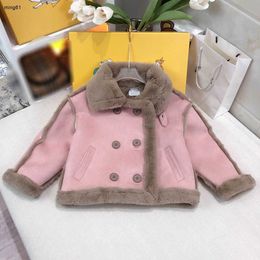 Merk kinderjas designer jongens meisjes revers jas Maat 110-160 winter babykleertjes Pluche interieur kind Bovenkleding Jan20