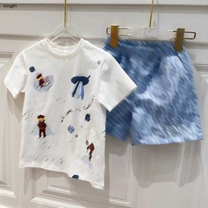 Marque Kids Short à manches à manches Comfort Baby Tracksuits taille 90-150 T-shirts et lettres de garçons d'été partout janvier 20 janvier
