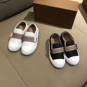 Brand Kids Sneakers colored ruban Ribbon Baby Shoes Taille 26-35 Box Protection Backle Strap Girls Chaussures Designer Boys Chaussures 24Pril