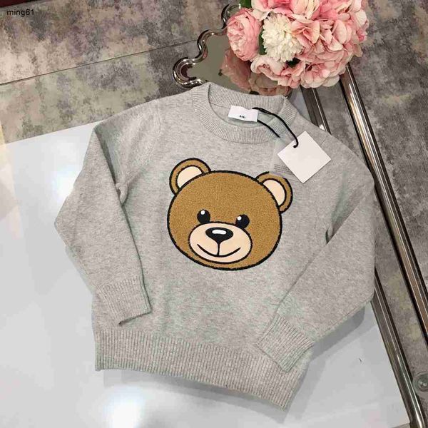 Suéteres de marca para niños, diseño con patrón de oso para bebés, niñas, niños, suéter para niños pequeños, suéter de manga larga, ropa de puente de primavera e invierno