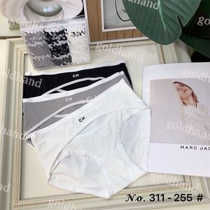Merk Dames Panty Sexy Kanten Slipje Designer Brief Gedrukt Slips Ondergoed 3 stks Met Doos