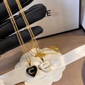 merk brief hanger hart ontworpen voor vrouwen lange ketting vergulde ketting designer sieraden prachtige accessoires paar geschenken zonder doos