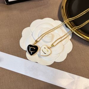 Merkbrief hanger hart ontworpen voor vrouwen lange keten goud vergulde kettingontwerper sieraden voortreffelijke accessoires paar geschenken zonder 2024