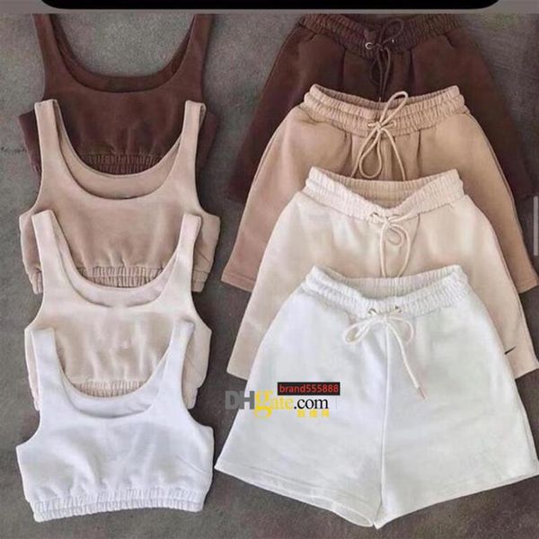 Marque Lettre Imprimer Mode Femmes Survêtements Deux Pièces Ensembles À Manches Courtes Casual Moulante Tenues Bouton Crop Top Et Jupe Co ord Se287d