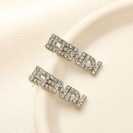 Orecchini con lettera di marca Orecchini di design con diamanti colorati Accessori per gioielli da donna Regalo di nozze