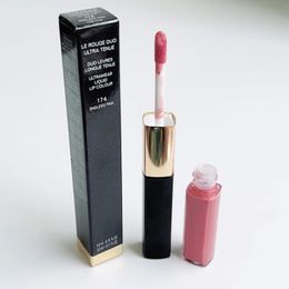 Brand Lipstick 4,5 ml + 3,5 ml Le Rouge Duo Ultra Tenue 9 Colours Mackup Lip Bloss de longue date Navire gratuit de haute qualité