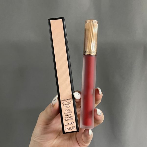 Marque Liquide Mat Brillant À Lèvres 25 208 505 521 Rouge À Lèvres 6.5ML Transfert Preuve Rouge À Lèvres Rouge À Lèvres Maquillage Hydratant Lèvres Cosmétique Non Fade Imperméable À L'eau