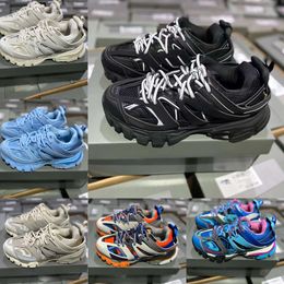 Marque de luxe de luxe hommes femmes chaussures décontractées piste 1 3 3.0 Triple Blanc Black Sneakers Tess.S.Gomma Leather Trainer Nylon imprimé Platform Trainers Shoe