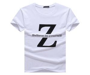 marque de luxe Tshirt Cotton Casual T-shirt Man Type Streetwear Big Z Imprimé à manches courtes Top d'été Tee Friends Croyez i8746351