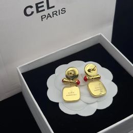 marque de luxe géométrie designer charme boucles d'oreilles goujons pour femmes rétro vintage or 18 carats cuivre amour noeud bowknot boucle d'oreille boucles d'oreilles anneaux d'oreille beaux bijoux