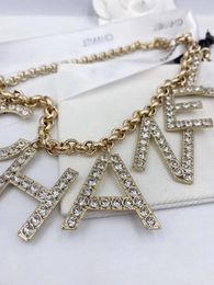 merk luxe letters designer taille ketting riemen voor vrouwen goud glanzend kristal bling diamant brief schakelkettingen riem accessoires doos verpakking