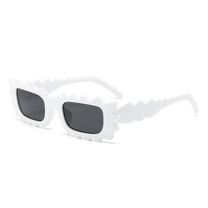 lunettes de soleil de luxe de marque hommes lunettes de soleil design femmes Dopamine quadrate lunettes de soleil Y2K Spice Girl lunettes de soleil irrégulières lunettes de protection UV 6159 blanc gris