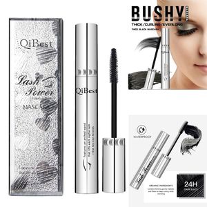 Maquillaje de marca Qibest Black Mascara Más volumen Alargamiento a prueba de agua Curling Eye Lashes Sex Mascara 4D Sedoso Pestañas Crema Cosméticos