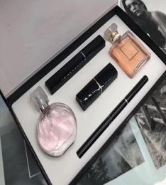 Ensemble de maquillage de marque 15 ml, rouge à lèvres, eye-liner, mascara, 5 en 1, avec boîte, kit de cosmétiques pour lèvres, cadeau pour femmes, drop 8262582