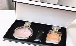 Merk make -up set collectie matte lippenstift 15 ml parfum 3 in 1 cosmetische kit met geschenkdoos voor dames7814314