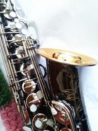 Marque Mark VI Alto saxophone E-Flat Instrument de musique noir Nickel argent clé Sax corne d'or avec embout Reed Case expédition