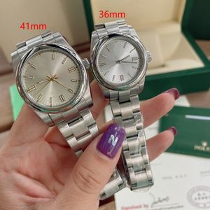 Montres mécaniques de marque pour hommes et femmes, miroir en verre saphir 41mm 33mm RLX