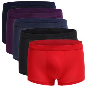 Merk Mannen Boxer Trunk 5 stks / partij Boxer Calecon Homme Plus Size Mannen Trunks Ondergoed Modal Mannelijke onderbroek Gay Cueca Boxers