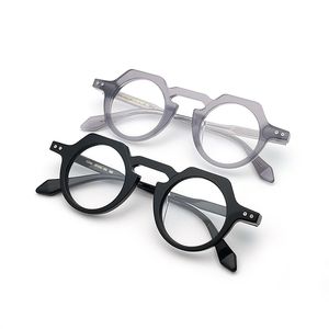 Merk mannen ontwerper ronde bril frame dames spektakel frames zwarte myopia briefsogear optische bril mode leesbril voor receptlens met doos