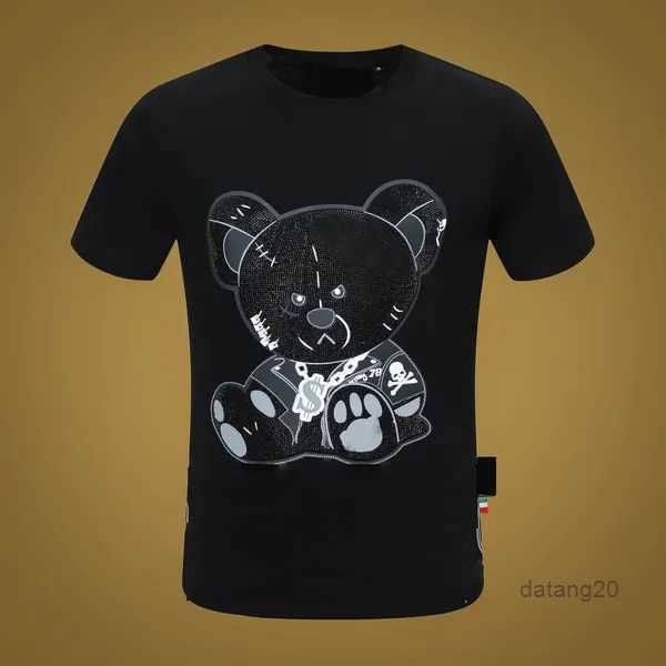 marca Hombres Diamante Philipps Phillip Plain Calidad Calaveras Camiseta diseñador PP Skull Outlet camiseta Manga de lujo Dólar Diseñador Marrón PHILIPPs PLEINs polo 2SLJ