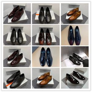 Merk Mannen Jurk Schoenen Loafers Luxe Party Trouwschoenen Designer Jurk Mens Slip op Flats Bedrijfsschoenen Maat 39-45With Box