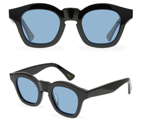 Gafas de sol de diseñador de marca Hombres Mujeres Gafas de sol polarizadas Vintage Marco grande Mujer Gafas Lentes azules marrones Anteojos Gafas de sol retro con estuche