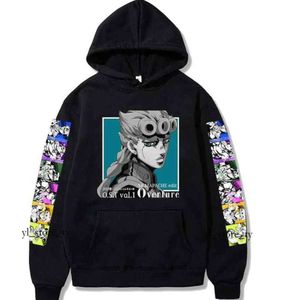 Sweats à capuche pour hommes de marque Jojo Bizarre Adventure Streetwear Sweatshirts Sweat à capuche Anime Sweat-shirt surdimensionné en polaire Pull à capuche Imprimer Sweat à capuche ample 7435