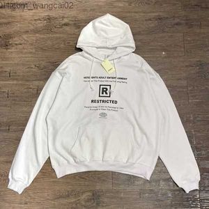 Marque Sweats à capuche pour hommes Sweats à capuche pour hommes Sweatshirts 2023fw dix-sept rose lavé Vetements à capuche hommes femmes ont eu de la chance Vintage pull surdimensionné à capuche 9TRM