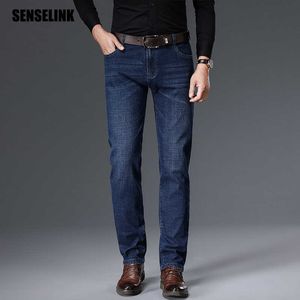 Merk Heren Jeans Zakelijk Klassiek Topmerk Casual Mode Broeken Slanke Denim Overall Hoge Kwaliteit Broek Mannen Jeans 210622