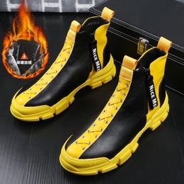 Marque Chaussures pour hommes Luxury Martin Boots Snow Khmer Boots Men's Youth Casual Shoes High Top Sneakers A6