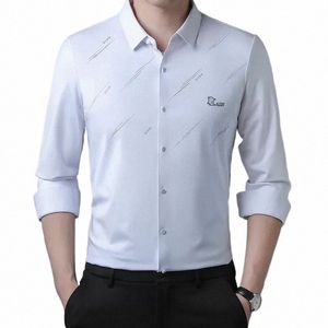 merk heren slim fit zijden geruite dr-shirts casual lg-mouwen o199 #