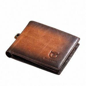 Portefeuille pour hommes de marque Porte-monnaie en cuir véritable Portefeuille pour hommes Multifuncti Sac de rangement Porte-monnaie Sacs à cartes Portefeuille Couche supérieure en peau de vache 72GQ #