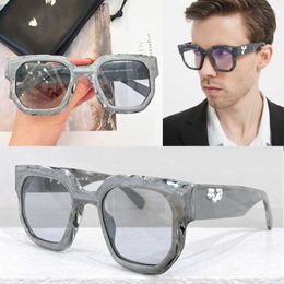 Gafas de sol de fibra de acetato para hombres de marca lentes transparentes lentes de diseño para mujeres anteojos Off oerj014 lunettes de soleil