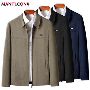 Marca para hombre Casual Blazers chaqueta de negocios otoño primavera moda suelta hombres Blazer caqui negro vestido de oficina abrigo 3XL 240125