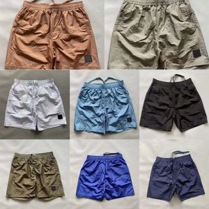 Merk Heren Designer Topstoney Losse en casual nylon textuur borduurlabel zwemshort 493