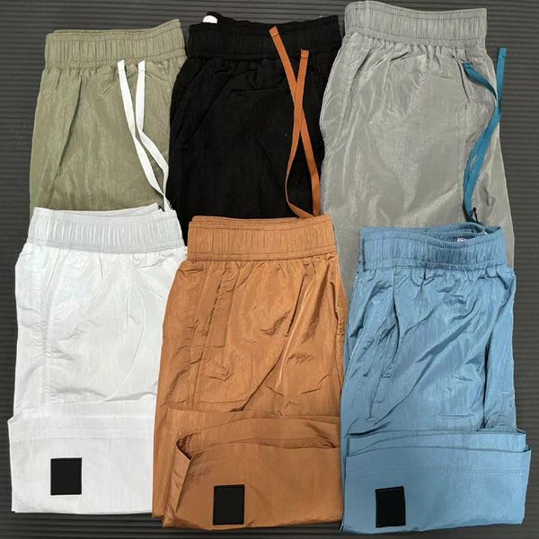 Brand Mens Designer Topstoney Shorts lâche et décontracté texture en nylon étiquette de broderie Swim Island shorts