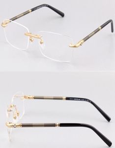 Merkheren optische glazen frame man rimless liepglas frame voor mannen gouden zilveren bijziener bril ontwerper spektakel frames eyewea1663021