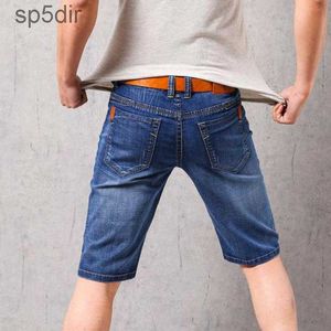 Brand Mens Summer Stretch Thin Quality Denim Jeans mâles Men Short Men Blue Jean Shorts Big Taille 40 42 210622235Z 9KIX
