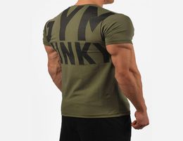 Brand Mens T-shirt Summer CrossFit Fitness Shirts for Men Fashion Gym Letter Imprimé Body Body Body