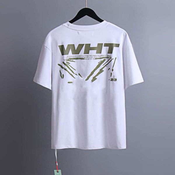 Marque Hommes T-shirts Luxe Offs Designers T-shirts Hommes Femmes Offwhites Tops T-shirts T-shirt d'été Classique Back Paint Arrows Blanc T-shirt à manches courtes T-shirts occasionnels S6zn